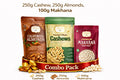 Gold Farms Dry Fruits Combo Pack – Makhana 100g, Almonds 250g, Cashews 250g Almonds, Cashews, Fox Nut
