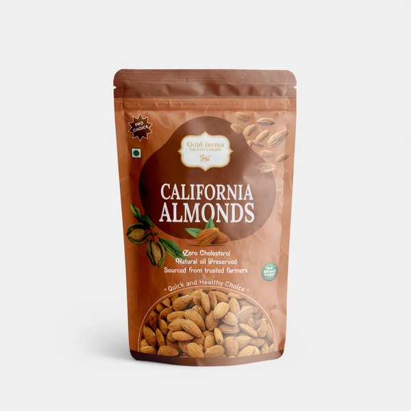 Gold Farms California Almonds 500g | Premium Badam | Healthy Dry Fruits | Rich in Protein & Fiber
