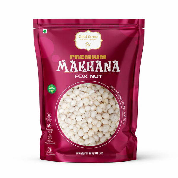 Gold Farms Premium Makhana (Fox Nut) 250g | Healthy Roasted Snack | High Protein & Fiber | Gluten Free